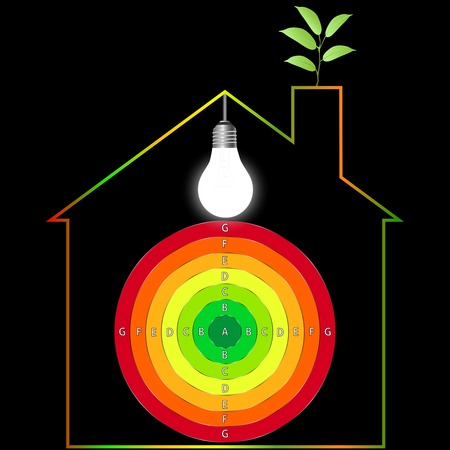 Buildings Energy Performance Scale  Energy efficiencyのイラスト素材