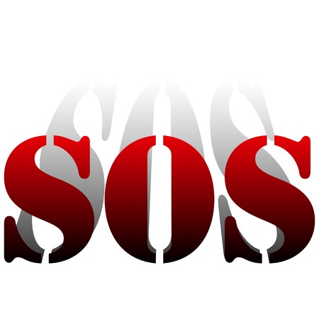 sos web icon , isolated on white background.のイラスト素材