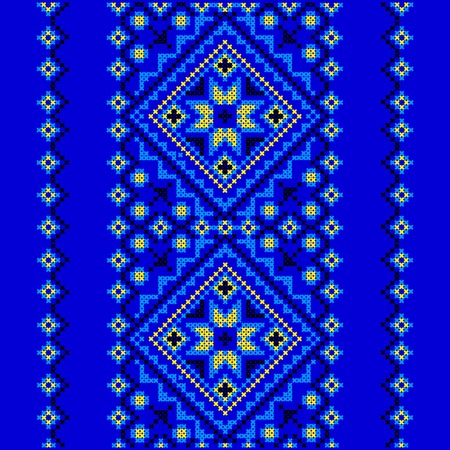 Embroidery. Ukrainian national ornament decoration. Vector illustrationのイラスト素材