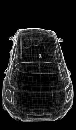 car model , model body structure, wire modelの写真素材