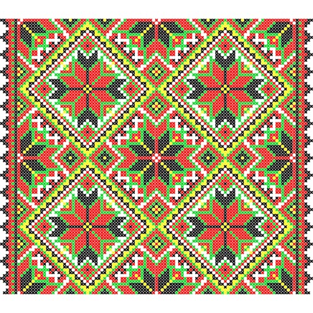 Embroidery. Ukrainian national ornamentのイラスト素材