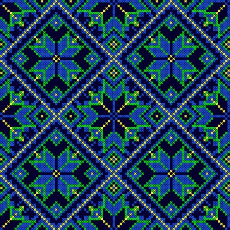 Embroidery. Ukrainian national ornament decoration. Vector illustration