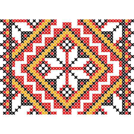 Ukrainian national ornament decoration illustrationのイラスト素材