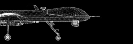 Unmanned Aerial Vehicle (UAV) , body structure, wire modelの写真素材