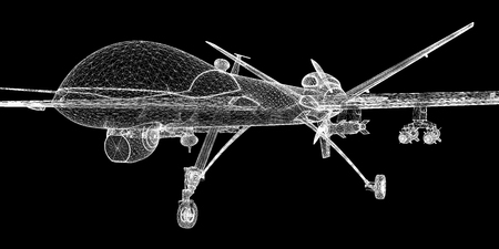 Unmanned Aerial Vehicle (UAV) , body structure, wire modelの写真素材
