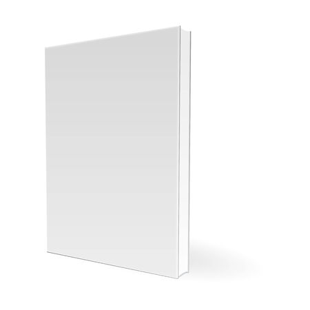 White closed book on white background .のイラスト素材