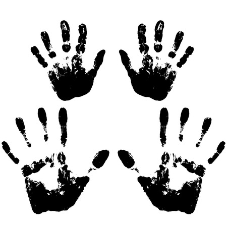 hand of a man isolated on white background, vectorのイラスト素材