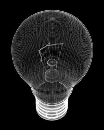 Light Bulb, body structure, wire model ,の写真素材