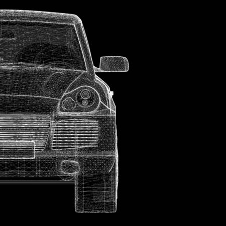 Car 3D modelの写真素材