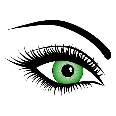 eye, on a white background, fashion , vector illustrationsのイラスト素材