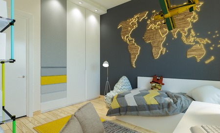 interior children's bedroom in modern style .の写真素材