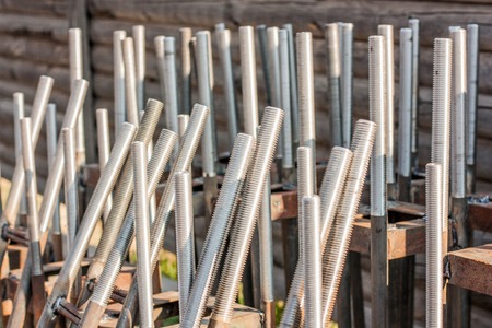 metric thread on the mortgage for the building foundationsの写真素材