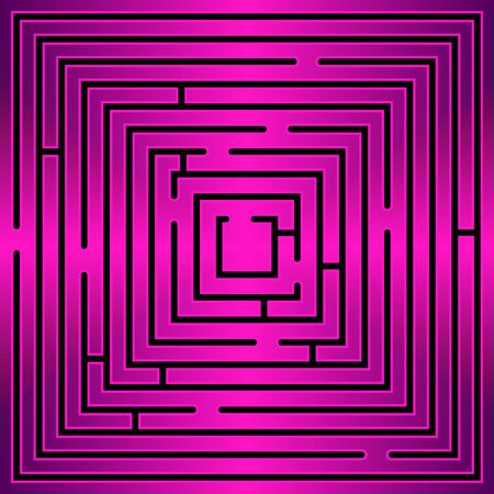 Pattern of round design elements labyrinth on backgroundのイラスト素材