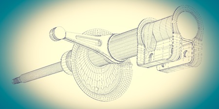 Shock absorber , body structure, wire model . Replacement of the car