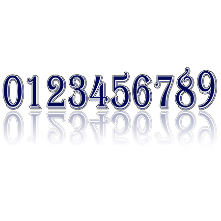 Digital Clock . Digital Uhr Nummer. Vektor illustrationのイラスト素材