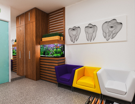 Reception in dental clinic design in a modern styleの写真素材