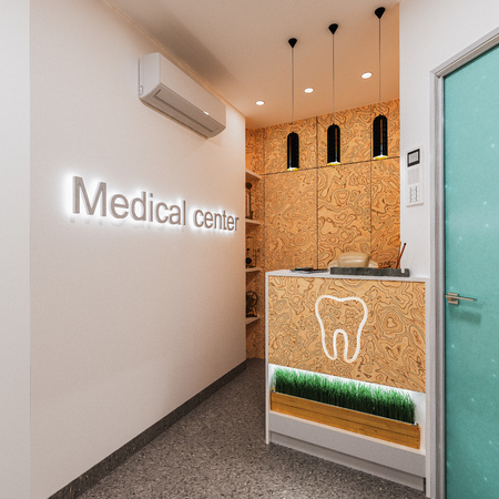 Reception in dental clinic design in a modern styleの写真素材