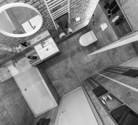 modern design of a bathroomの写真素材