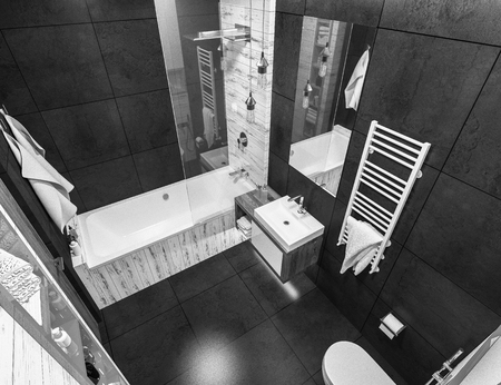 modern design of a bathroomの写真素材