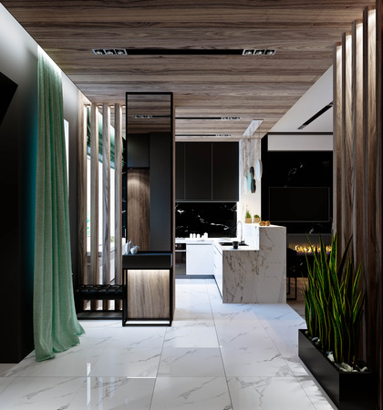 stylish modern interior of the house, apartmentの写真素材
