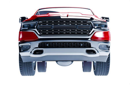 pickup truck 3d model isolated on white background