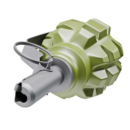 3d model of combat grenade isolated on white background
