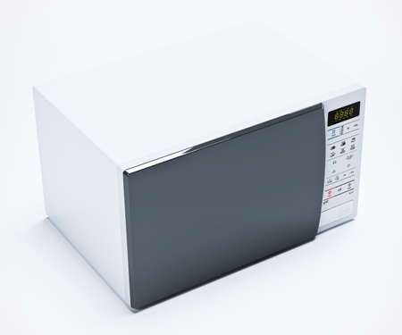 3d model freestanding microwave oven isolated on white backgroundの写真素材