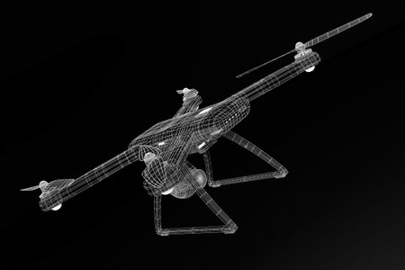 3D rendering drone modelの写真素材