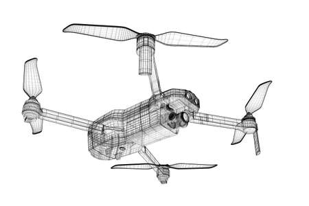 3D rendering drone modelの写真素材