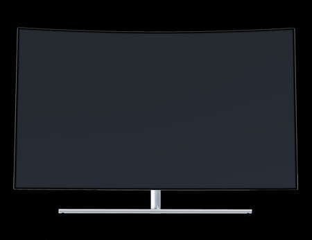 LED TV isolated on black background 3d model