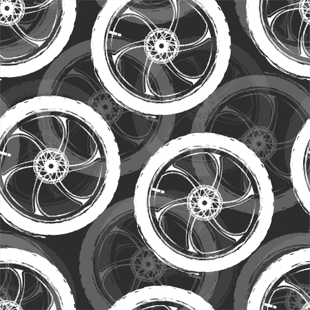 Bicycle parts. Pattern made of cast.のイラスト素材