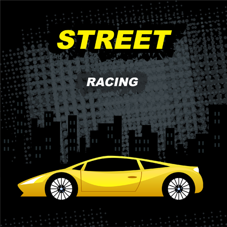 street racingのイラスト素材