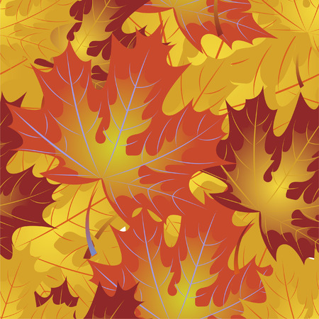 Autumn pattern with maple leaves.のイラスト素材