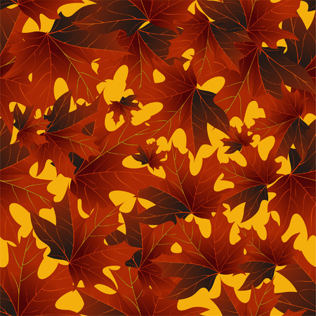 Autumn pattern with maple leaves.のイラスト素材