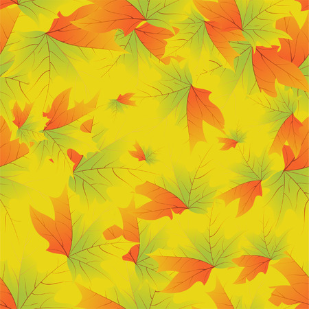 Autumn pattern with maple leaves.のイラスト素材