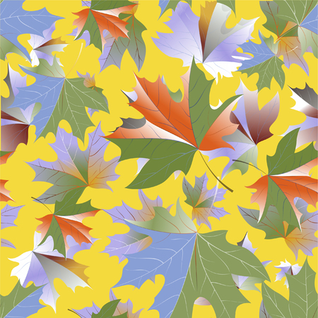 Autumn pattern with maple leaves.のイラスト素材