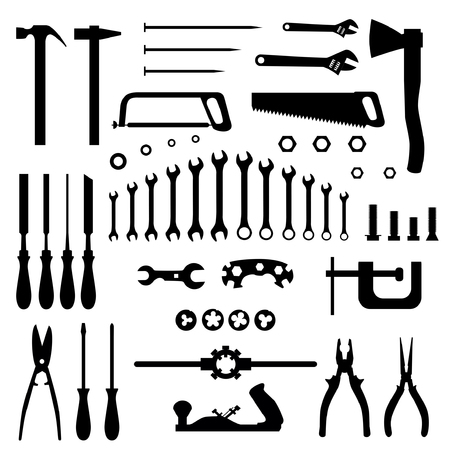 Set plumbing and carpentry toolsのイラスト素材