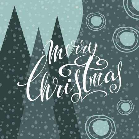 Merry Christmas. Congratulatory poster.のイラスト素材