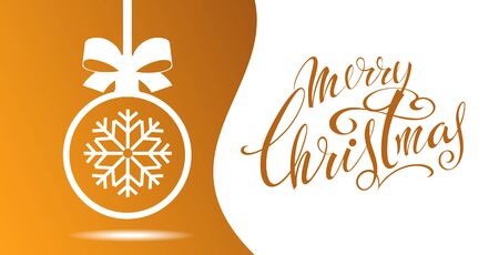 Merry Christmas and Happy New Year greeting card, vector illustration.のイラスト素材