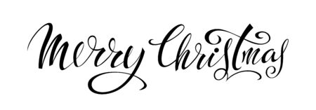 Merry Christmas lettering designのイラスト素材