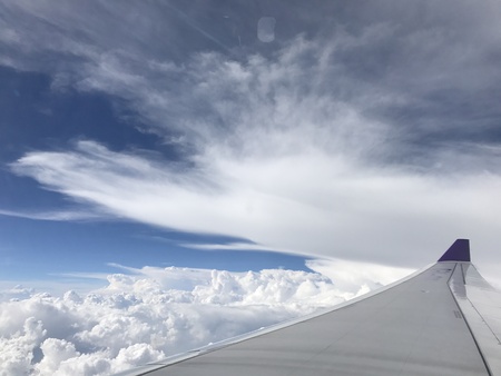 big wing nice cloudの写真素材