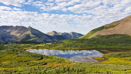 Beautiful lake in the San Juan Mountains in Colorado.