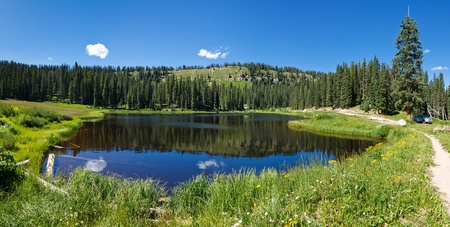 Mountain lake in the Rocky Mountains in Colorado.