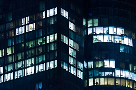 Office Building at Night.の写真素材