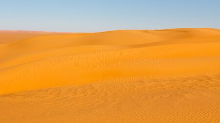 Sahara sand dunes in Libya.の写真素材