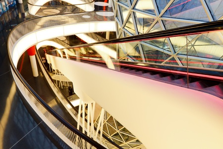 FRANKFURT - OCTOBER 21: MyZeil Shopping Mall on October 21, 2011, in Frankfurt. Designed by Massimiliano Fuksas, MyZeil was opened on February 26, 2009, and recorded 120,000 visitors on the first day.のeditorial素材