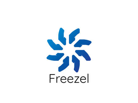 Abstract circle star logo template. modern corporate design concept vector illustrationのイラスト素材