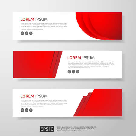 Abstract business header or banner template set with geometric shapes. Vector illustrationのイラスト素材