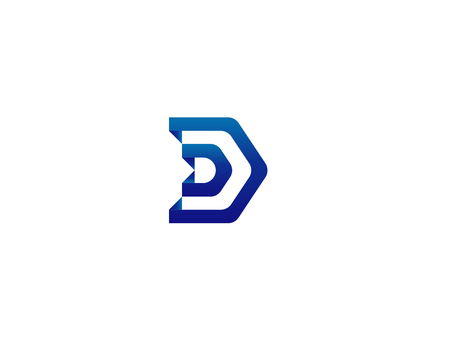 Letter D Logo. Architecture door house template Vector illustrationのイラスト素材