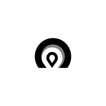 Map pin tag or water aqua drop element logo icon symbolのイラスト素材